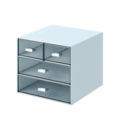 Organizer με 4 συρτάρια μπλε Y14,6x15,5x17,6εκ.