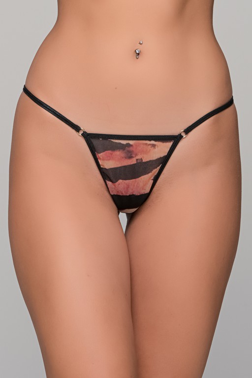 Micro G-string Τούλι - Τιγρέ
