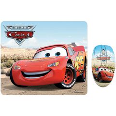 Disney 135-0021 Ενσύρματο Ποντίκι Πολύχρωμο και Mouse Pad Cars (TP1002)