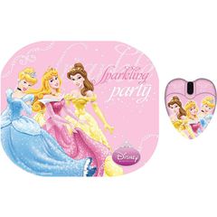 Disney 135-0022 Ενσύρματο Mini Ποντίκι Πολύχρωμο και Mouse Pad Princess (TP2003)