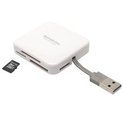 PNY 076-0274 Card Reader USB 2.0 για SD/microSD/MemoryStick/CompactFlash/xD Λευκό (AXP 724)