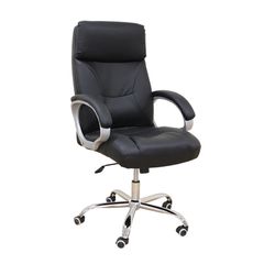 A9947 ΜΑΥΡO PU ΠΟΛΥΘΡΟΝΑ ΓΡΑΦΕΙΟΥ 62X76X50-110/60-120εκ.