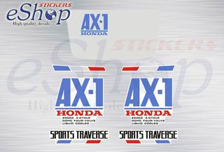 Αυτοκόλλητα σετ για Honda AX1 λευκή έκδοση (κόκκινη σέλα) 1987