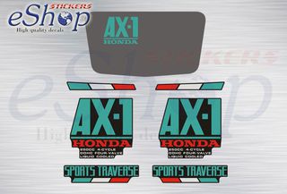 Αυτοκόλλητα σετ για Honda AX1 μαύρη έκδοση 1987