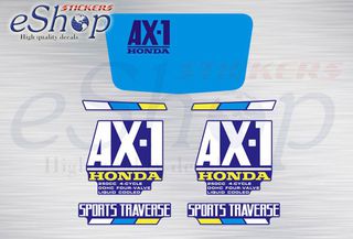 Αυτοκόλλητα σετ για  Honda AX1 Μπλε έκδοση 1987 1988