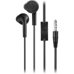 MLK+ R-820 Ενσύρματα Ακουστικά In-Ear με Μικρόφωνο Jack 3.5mm Braided Καλώδιο Μαύρα