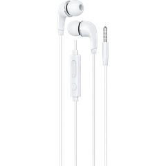 MLK+ ML-619 Ενσύρματα Ακουστικά In-Ear με Μικρόφωνο Jack 3.5mm Braided Καλώδιο Λευκό