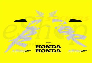 Αυτοκόλλητα σετ για Honda CBR 600 F Μαύρη - Κίτρινη έκδοση 1999 2000