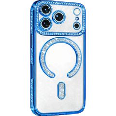 Obastyle Glitter MagSafe Case protect lens for iPhone 17 Pro Max Siera Blue