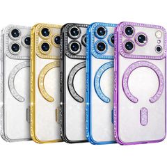 Obastyle Glitter MagSafe Case protect lens for iPhone 17 Pro Max Silver-thumb-2