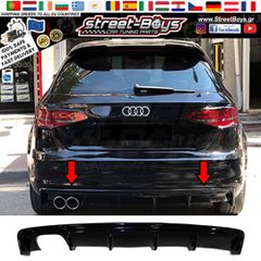 SPOILER [ABS TYPE] ΔΙΑΧΥΤΗΣ ΠΙΣΩ ΠΡΟΦΥΛΑΚΤΗΡΑ AUDI A3 8V HATCHBACK SPORTBACK STANDARD | Street Boys - Car Tuning Shop |