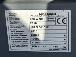 Εκσκαφέας Με Λάστιχα Atlas 2018 180 WSR-thumb-36