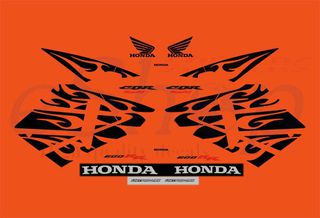 Αυτοκόλλητα σετ για Honda CBR 600 RR Πορτοκαλί έκδοση (Tribal) 2006