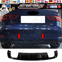 SPOILER [S3 TYPE] ΔΙΑΧΥΤΗΣ ΠΙΣΩ ΠΡΟΦΥΛΑΚΤΗΡΑ AUDI A3 8V SEDAN (2013-2016) | Street Boys - Car Tuning Shop |