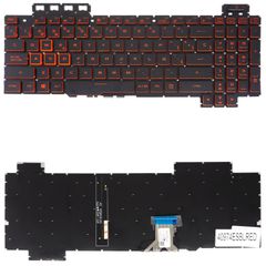 Teclado Español para Portátil - Spanish Laptop Keyboard για Asus TUF Gaming FX504 FX505 FX705 FX80 FX505DY FX505GT FX86 FX95 AEBKL403010 13N1-5JA0901 90NR00J3-R31SP1 ES No Frame Backlight Red ( Κωδ.40