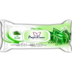 Papilion υγρά μαντηλάκια καθαρισμού aloe vera με 100 τεμ.