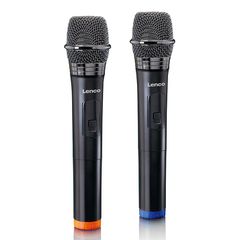 LENCO 246-0017 Μικρόφωνο Karaoke Ασύρματο Set of 2 σε Μαύρο Χρώμα (MCW-020BK)