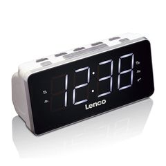 LENCO 246-0035 Επιτραπέζιο Ψηφιακό Ρολόι με Ξυπνητήρι & Ραδιόφωνο (CR-18 WHITE PLL)