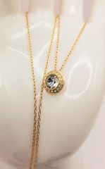 Swarovski γυναικείο Κολιέ Μονόπετρο gold Plated A9046 ΤΙΜΗ 100 ΕΥΡΩ