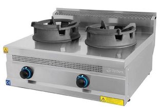 Εστία Αερίου Wok Επιτραπέζια Με 2 Καυστήρες 80x70x30Cm - Καινούργια.