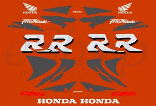 Αυτοκόλλητα σετ για Honda CBR 900 RR Πορτοκαλί έκδοση 1998 1999