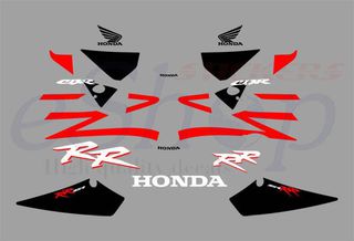 Αυτοκόλλητα σετ για Honda CBR 954 RR Κόκκινη - Μαύρη έκδοση 2002