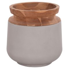 ΔΙΑΚΟΣΜΗΤΙΚΟ ΒΑΖΟ ΔΑΠΕΔΟΥ LINTER HM4662.03L FIBER CEMENT ΓΚΡΙ--ΞΥΛΟ ΤΕΑΚ Φ41x47Υ