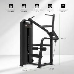 Tunturi Platinum Lat Pull Down Τροχαλίας Πλάτης Σειρά V-thumb-2