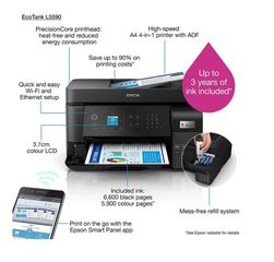 Epson L5590 A4 Πολυμηχάνημα Έγχρωμο Inkjet (Print, Copy, Scan, Fax) με EcoTank & Wi-Fi (C11CK57403)