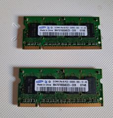 Laptop RAM x 2 512MB PC2