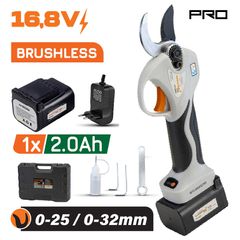 Ψαλίδι Κλαδέματος Μπαταρίας 16,8V NAKAYAMA PRO EC1350 Brushless Επαγγελματικό με 1x2Ah Μπαταρία & Προοδευτική Κοπή 32mm ( 055648 )