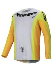 Μπλούζα Αντρική  AlPINESTARS Techstar Melt Jersey Άσπρη-Κίτρινη