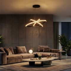 Κρεμαστό Φωτιστικό Οροφής LED 100W 10000lm 180° AC 220-240V IP20 Ρυθμιζόμενο Λευκό CCT με Χειριστήριο από 2700K έως 6000K Dimmable - Lumileds SMD Chip - Μαύρο Ματ - Μ60 x Π60 x Υ60cm - 3 Χρόνια Εγγύησ