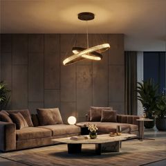 Κρεμαστό Φωτιστικό Οροφής LED 75W 7500lm 360° AC 220-240V IP20 Ρυθμιζόμενο Λευκό CCT με Χειριστήριο από 2700K έως 6000K Dimmable - Lumileds SMD Chip - Μαύρο Ματ - Μ60 x Π60 x Υ40cm - 3 Χρόνια Εγγύηση