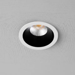 Χωνευτό Φωτιστικό Downlight Σποτ LED 5W 650lm 38° AC 220-240V IP20 Φυσικό Λευκό 4500K - Bridgelux COB Chip & TÜV SÜD Driver - Λευκό & Μαύρο Ματ - Μ4 x Π4 x Υ5.9cm / Q3.5cm - 5 Χρόνια Εγγύηση