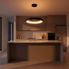 Κρεμαστό Φωτιστικό Οροφής LED 105W 10500lm 120° AC 220-240V IP20 Ρυθμιζόμενο Λευκό CCT με Χειριστήριο από 2700K έως 6000K Dimmable - Lumileds SMD Chip - Μαύρο Ματ - Μ60 x Π60 x Υ6cm - 3 Χρόνια Εγγύηση