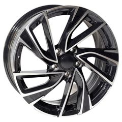 REPLICA VW STYLE 5772 15X6.5 5X100 ET35 BLACK MACHINED FACED