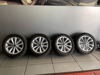 ΜΕΤΑΧΕΙΡΙΣΜΕΝΑ ΓΝΗΣΙΑ ΖΑΝΤΟΛΑΣΤΙΧΑ AUDI 16X7 5X112 ET40 SILVER ΜΕ ΕΛΑΣΤΙΚΑ FALKEN 205/55/16