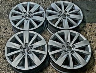Ζάντες αλουμινίου 16" γνήσιες από VW Passat, 5x112, 4 τεμάχια