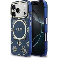 Guess Iml Peony Dot MagSafe Back Cover Θήκη για iPhone 17 Pro - Blue
