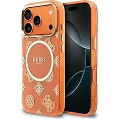 Guess Iml Peony Dot MagSafe Back Cover Θήκη για iPhone 17 Pro - Orange