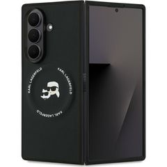 Karl Lagerfeld Karl Logo Back Cover Δερμάτινο / Πλαστικό / Σιλικόνης για Samsung Galaxy Z Fold7 - Μαύρο