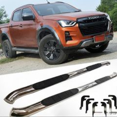 ΣΚΑΛΟΠΑΤΙΑ ISUZU DMAX D-MAX RUNNING BOARDS SIDE STEPS 3" STAINLESS STEEL 2020+
