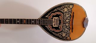 Παλαιό Τετράχορδο Μπουζούκι 60 Ντούγιες – Πλούσιος Διάκοσμος – Μαγνήτης Ideal