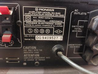 Pioneer stereo amplifier SA940-thumb-2