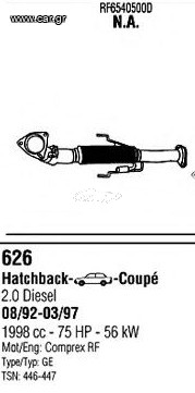 MAZDA 626 ΣΩΛΗΝΑ ΕΞΑΤΜΙΣΗΣ