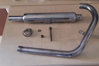 Γνήσιο Σετ Εξάτμισης (Λαιμός & Τελικό) Royal Enfield Bullet 500 (1997) - Authentic OEM