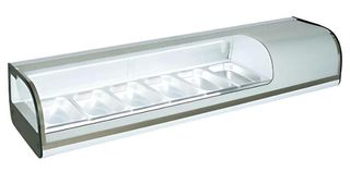 Βιτρίνα Ψυχόμενη Επιτραπέζια Sushi Bar 6 Θέσεων 1/3Gn 151x42x31,5Cm DYNAMIC - Καινούργια.
