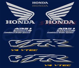 Αυτοκόλλητα σετ για Honda VFR 800 Interceptor v-tec Μπλε έκδοση 2002 - 2003