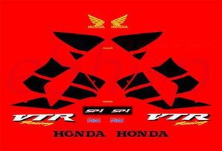 Αυτοκόλλητα σετ για Honda VTR 1000 SP1 Κόκκινη έκδοση 2001